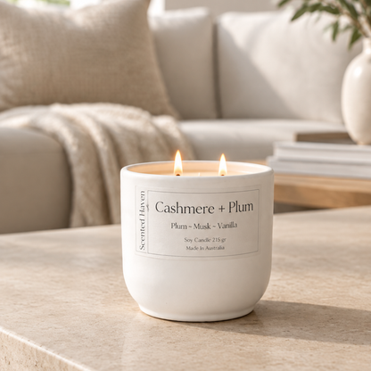 NEW!!! Cashmere & Plum: Plum + Musk + Vanilla  Candle For The Lovers of Fruity Scents
