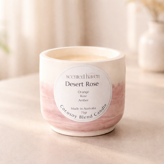 Candle - Desert Rose - Citrus - Rose-Amber