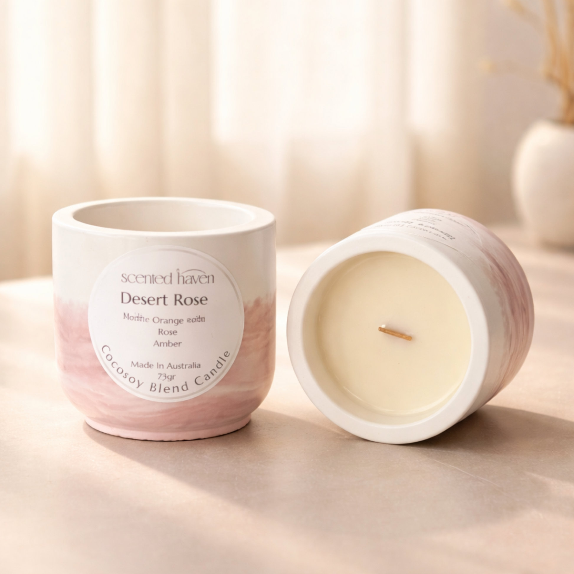 Candle - Desert Rose - Citrus - Rose-Amber