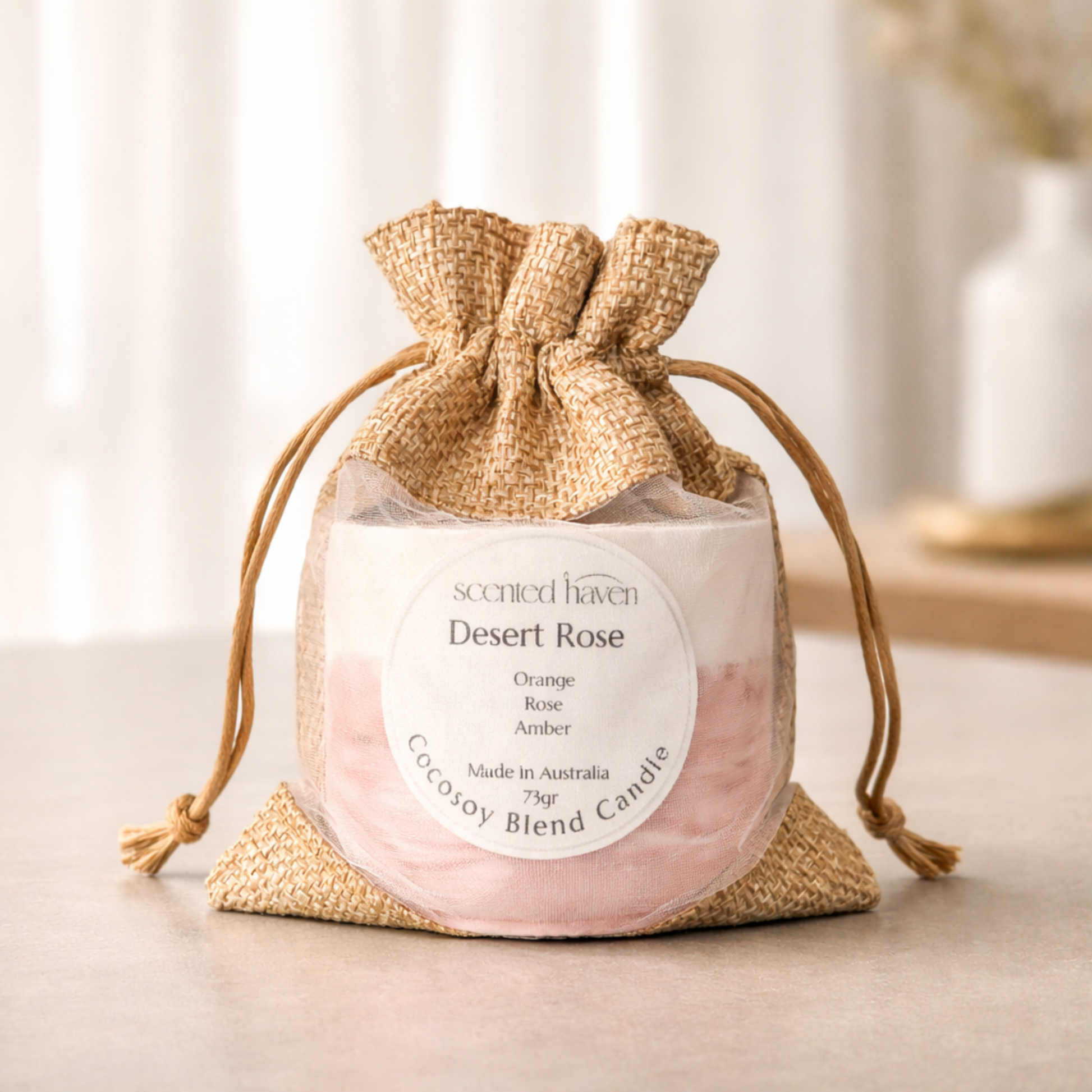 Candle - Desert Rose - Citrus - Rose-Amber