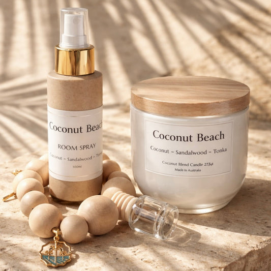 Gift Set 215g candle room spray and car diffuser or bath salts 
