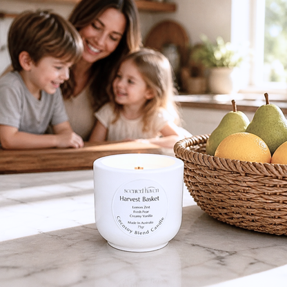 Harvest Basket - Lemon / Pear / Vanilla / Candle