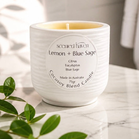 Candle - Lemon + Blue Sage