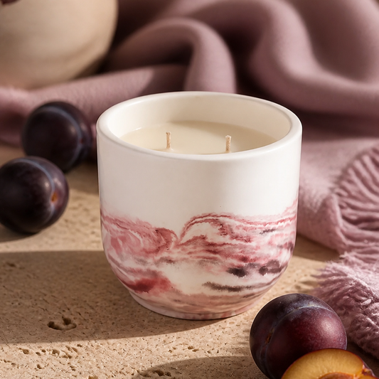 COMING SOON!! Cashmere & Plum: Plum + Musk + Vanilla  Candle For The Lovers of Fruity Scents
