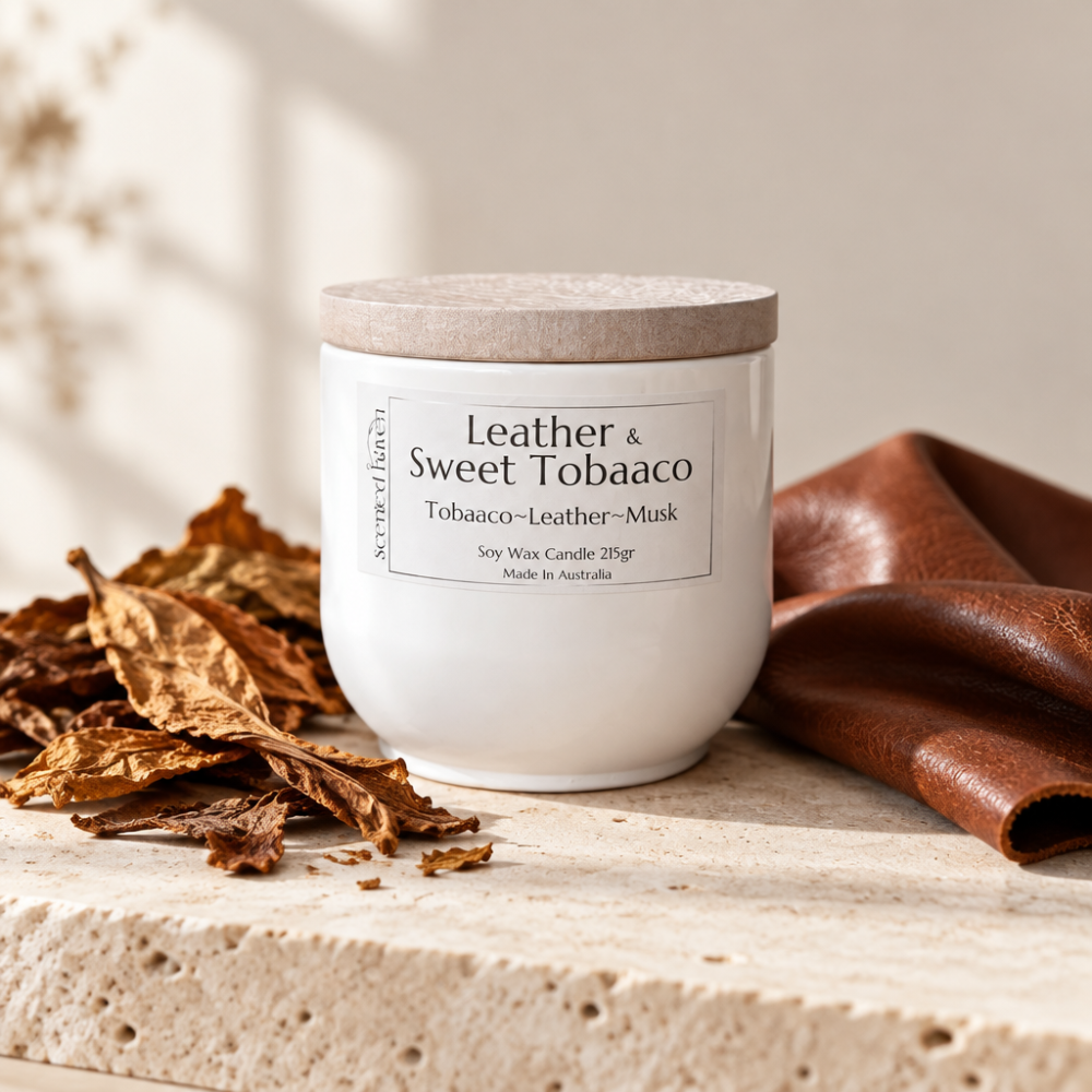 A bold and sophisticated fragrance that combines the rich sweetness of tobacco with the smooth, rugged warmth of leather. Deep, warm, and effortlessly luxurious, this scent creates an inviting atmosphere with a timeless, masculine edge